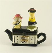 teapot ladies in ceramic,box