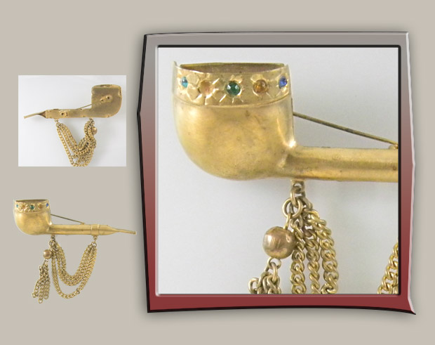 gold pipe pin