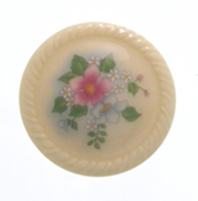 vintage button with flowers