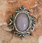 purple pin with filagree and stone