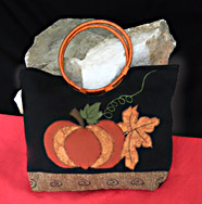 pumpkin felt bag