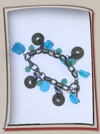 blue charm bracelet