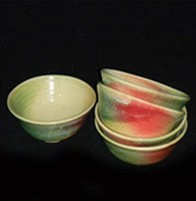 cereal bowls, holiday colors
