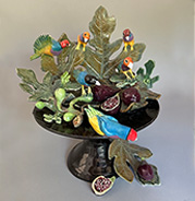 Gouldian Finches with Figs