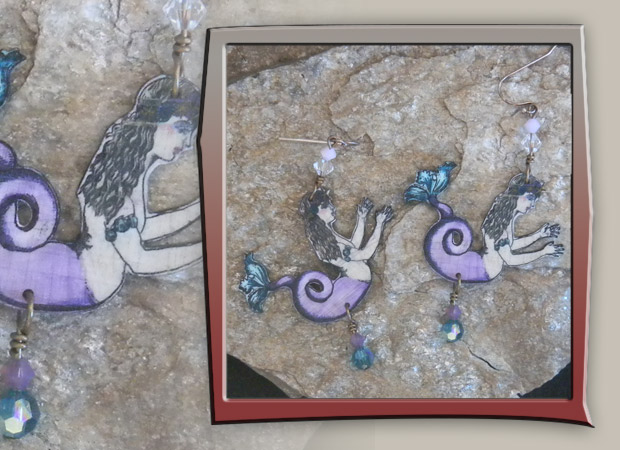 Enchanting Mermaid Cut-Out earrings