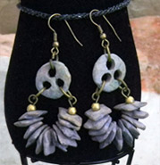 lightweight lavender wood earrings