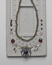 bead layout with victorian pendant