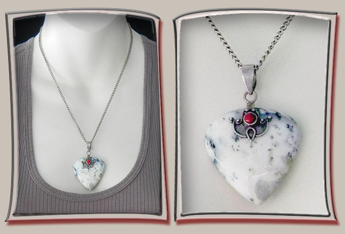 Marble Heart Stone Pendant