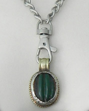 metal mix barrel bead with dangles