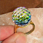 spherical ring flashes all colors of rainbow