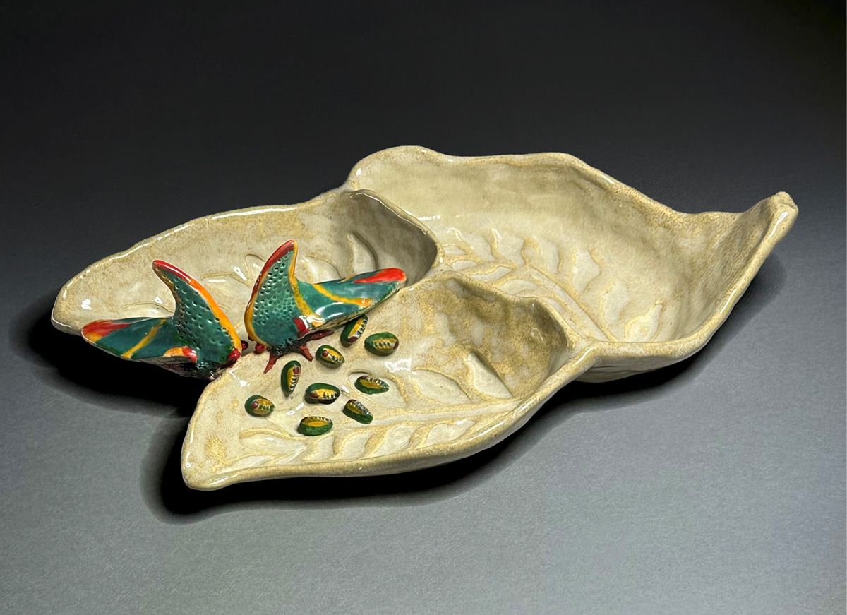 Platter with Thorn Bugs