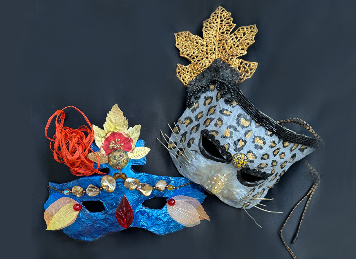 Carnival Masks in papier-mâché 